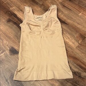 Women's Beige Shapewear Tank Top with Tummy Control